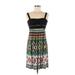 Saint Tropez West Casual Dress: Black Aztec or Tribal Print Dresses - Women's Size 8
