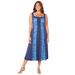 Plus Size Women's Light & Easy Stretch Tank Dress by Catherines in French Blue Animal Print (Size 5X)