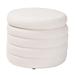 Tabitha Modern And Contemporary Ivory Boucle Upholstered Storage Ottoman by Baxton Studio in Ivory