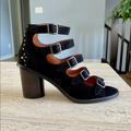 Coach Shoes | Coach Suede Buckle Booties Style No. G1787 | Color: Black | Size: 8