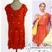 Anthropologie Dresses | Anthropologie Leifnotes Espejo Mini Dress | Color: Orange | Size: 6