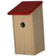 Dehner Natura Wildvogel-Nistkasten Birga, ca. 16 x 32.5 x 20.5 cm, aus FSC® - zertifiziertem Kiefernholz, rot / natur