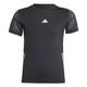 adidas Unisex Kinder T-Shirt (Short Sleeve) U Run 3S Tee, Black/Reflective Silver, HS1648, 140
