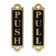 Brass Push And Pull Signs For Doors,Set Pair Of Door Signs For Businesses Restaurants Bars Hotels Schools Cafe Wooden Doors,Durable,Guaranteed Not To Tear-9.3x2.4cm (Color : A Pair)