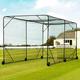 FORTRESS Mobile Cricket Batting Cage - 24ft or 36ft | Portable Wheel-Based Cricket Practice Net | Cricket Training Equipment | Premium Cricket Net For Practice (36ft, With Padding)