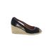Donald J Pliner Wedges: Black Shoes - Women's Size 5 - Peep Toe