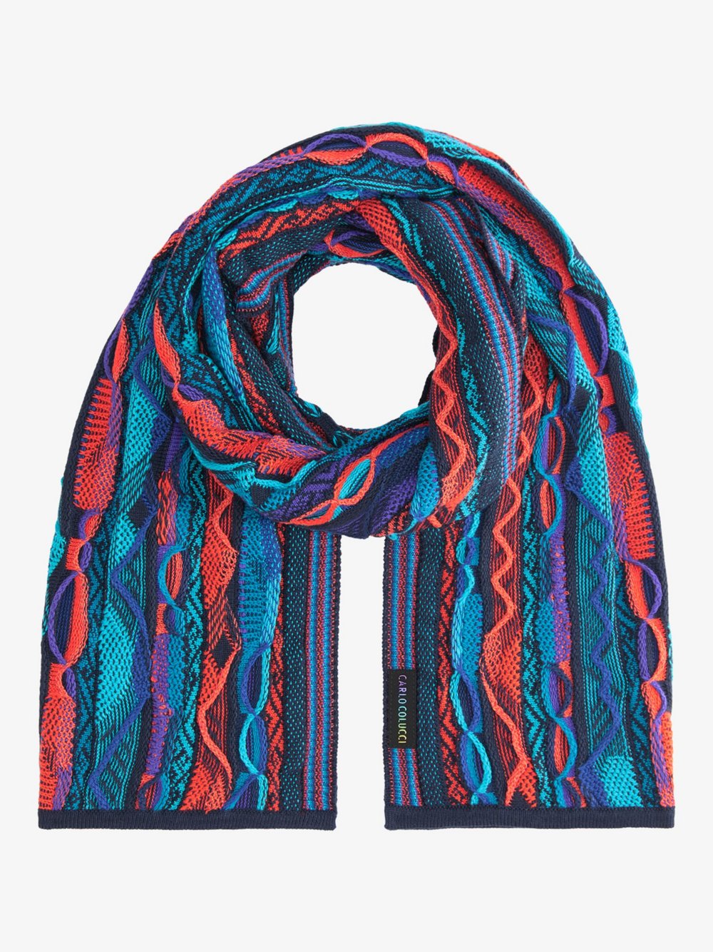 Carlo Colucci KnittedScarf Herren blau, ONE SIZE Image