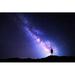 Ebern Designs Milky Way Night Sky & Silhouette of a Standing Man by Den-Belitsky - Wrapped Canvas Photograph Canvas | 8 H x 12 W x 1.25 D in | Wayfair