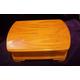 Truly Wonderful Vintage Light Oak Jewellery Box With Red Velveteen Interior