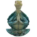 Statue de tortue de mer méditante Sculpture Miniature Zen Yoga ornement en résine décoration de