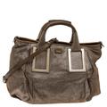 Chloe Beige Shimmering Suede Medium Ethel Satchel, Beige