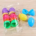 Ensemble d'œufs de pâques colorés de 12 œufs Kit de coquille de poulet en plastique pour enfants