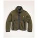 Brooks Brothers Boys Teddy Fleece Zip Jacket | Olive | Size Medium