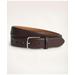 Brooks Brothers Men's Leather Feather Edge Belt | Brown | Size 34