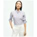 Brooks Brothers Women's Classic Fit Stretch Supima Cotton Non-Iron Bengal Stripe Dress Shirt | Violet | Size 12