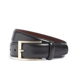 Brooks Brothers Men's Gold Buckle Leather Dress Belt | Black | Size 34