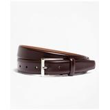 Brooks Brothers Men's Silver Buckle Leather Dress Belt | Burgundy | Size 40