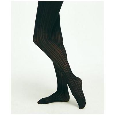 Brooks Brothers Women's Cable Knit Tights | Black | Size XS