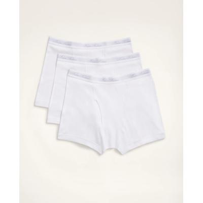 Brooks Brothers Men's Supima Cotton Boxer Briefs - 3 Pack | White | Size Small