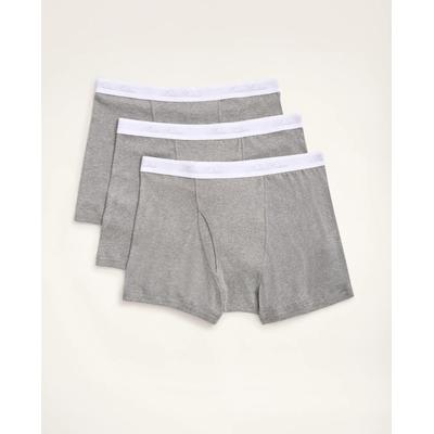 Brooks Brothers Men's Supima Cotton Boxer Briefs - 3 Pack | Grey | Size Small