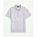 Brooks Brothers Men's Supima Cotton Short-Sleeve Polo Sweater | Light Purple Heather | Size 2XL