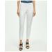 Brooks Brothers Women's Side-Zip Stretch Cotton Pant | White | Size 8
