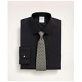 Brooks Brothers Men's Stretch Supima Cotton Non-Iron Pinpoint Oxford Ainsley Collar Dress Shirt | Black | Size 15½ 32