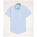 Brooks Brothers Men's Stretch Non-Iron Oxford Button-Down Collar Short-Sleeve Sport Shirt | Light Blue | Size 2XL