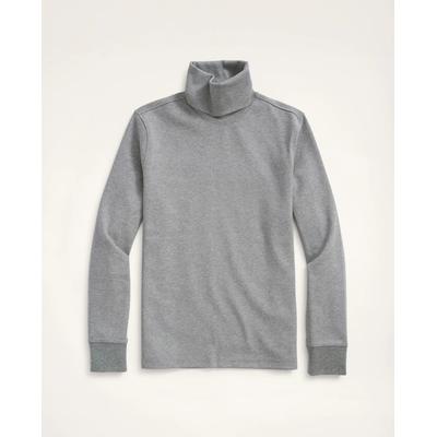 Brooks Brothers Men's Stretch Supima Cotton Turtleneck Shirt | Grey Heather | Size Medium