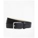 Brooks Brothers Men's 1818 Textured Leather Belt | Black | Size 34