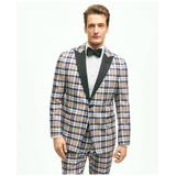 Brooks Brothers Men's Regent Fit Cotton Madras Tuxedo Dinner Jacket | Beige | Size 42 Regular