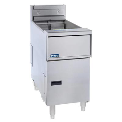 Pitco SE18RS-4FD Commercial Electric Fryer - (4) 90 lb Vats, Floor Model, 240v/1ph, Stainless Steel