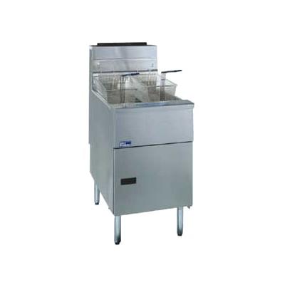 Pitco SE18S-4FD 240/3 Commercial Electric Fryer - (4) 90 lb Vats, Floor Model, 240v/3ph, Stainless Steel