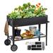 BENTISM Raised Garden Bed 42.5 x 19.5 x 31.5 inch Galvanized Metal Planter Box Elevated Outdoor Planting Boxes with Legs