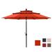 10ft Patio Umbrellas Outdoor 3 Tier Vented Market Table Umbrella with 1.5 Aluminum Pole and 8 Sturdy Ribs for Poolside Garden Terrace