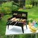 Outdoor Folding Barbecue Grill with Shovel and Fork Box Grill for 3-5 People