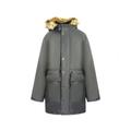 Fred Perry Mens Padded Waxed Cotton Hooded Black Parka Jacket - Size 2XL