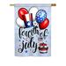 Breeze Decor BD-FJ-H-111079-IP-BO-DS02-US Celebrate Fourth of July Americana - Seasonal Fourth of July Impressions Decorative Vertical House Flag - 28 x 40 in.