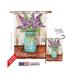 Breeze Decor 00065 Welcome Lilacs Home Sweet Home Jar 2-Sided Vertical Impression House Flag - 28 x 40 in.