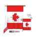 Breeze Decor 08277 Canada Country 2-Sided Vertical Impression House Flag - 28 x 40 in.