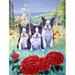 Carolines Treasures 28 x 40 in. Boston Terrier Three In A Row Flag Canvas House Size