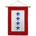 Americana Home & Garden 28 x 40 in. Four Blue Stars House Flag Set Armed Forces Military Service Double-Sided Decorative Vertical Flags & Decoration Banner Garden Yard Gift