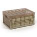 VerPetridure Foldable Storage Box Small Khaki Plastic Folding Storage Container Basket Crate Box Stack Foldable Organizer Box