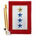 Americana Home & Garden 28 x 40 in. Gold & Three Blue Stars House Flag Set Armed Forces Military Service Double-Sided Decorative Vertical Flags & Decoration Banner Garden Yard Gift