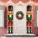 Nutcracker Christmas Decorations - Nutcracker Banners - Life Size Soldier Model Nutcracker Porch Signs - Xmas Decor Banners for Indoor & Outdoor Home Wall Front Door Apartment Party