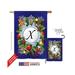 Breeze Decor 30102 Winter X Monogram 2-Sided Vertical Impression House Flag - 28 x 40 in.