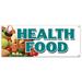 HEALTH FOOD BANNER SIGN vegetarian vegan organic gmo produce healthy