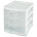 Sterilite Plastic White Stackable Drawer Organizer 9.625 H x 11 W x 13.5 D in. (Pack of 4)