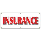72 INSURANCE BANNER SIGN life casualty auto broker agent sales all lines high risk
