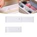 Expandable Drawer Dividers Adjustable Drawer Organizers Strong Secure Hold Locks in Place for Kitchen Cupboard Dresser Cabinet Desk